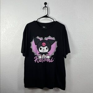 Sanrio Kuromi Black T-shirt‎ Sz 1X Casual Short Sleeve lightweight Street wear